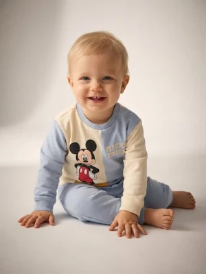 Sinsay - Bawełniany komplet: bluza i spodnie z nadrukiem Mickey Mouse - szary