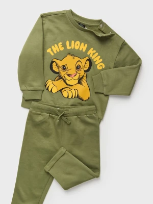 Sinsay - Bawełniany komplet dresowy The Lion King - khaki