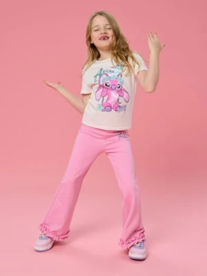 Sinsay - Bawełniany komplet: koszulka i spodnie Stitch - wielobarwny