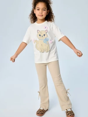 Sinsay - Bawełniany komplet: koszulka i spodnie - wielobarwny