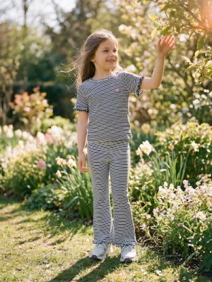 Sinsay - Bawełniany komplet: koszulka i spodnie - wielobarwny