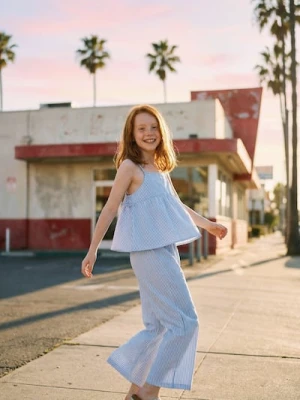 Sinsay - Bawełniany komplet: koszulka i spodnie - wielobarwny