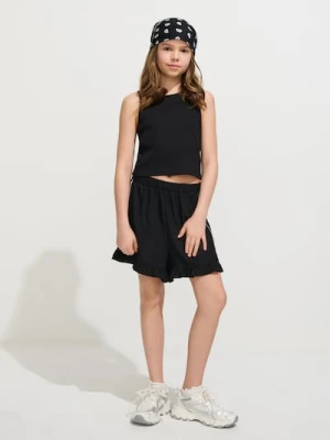 Sinsay - Bawełniany komplet: koszulka i szorty - czarny
