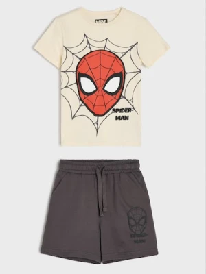Sinsay - Bawełniany komplet: koszulka i szorty Spider-Man - wielobarwny