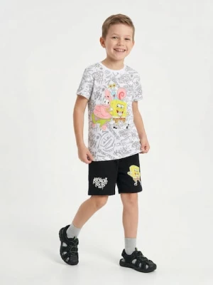 Sinsay - Bawełniany komplet: koszulka i szorty SpongeBob - wielobarwny