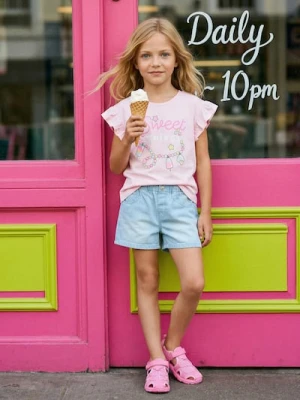 Sinsay - Bawełniany komplet: koszulka i szorty - wielobarwny