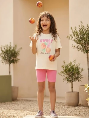 Sinsay - Bawełniany komplet: koszulka i szorty - wielobarwny