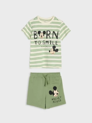 Sinsay - Bawełniany komplet Mickey Mouse - green spruce