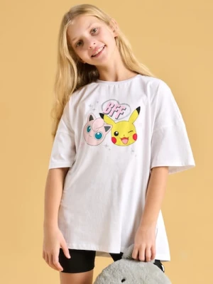 Sinsay - Bawełniany komplet z szortami Pokémon - biały