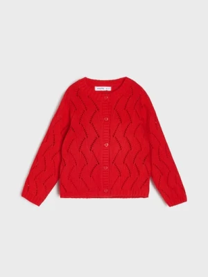 Sinsay - Bawełniany sweter - czerwony