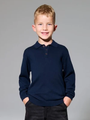 Sinsay - Bawełniany sweter - granatowy