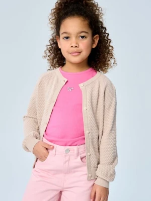 Sinsay - Bawełniany sweter z ozdobnymi guzikami - beżowy