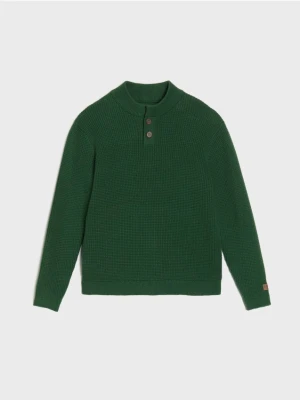 Sinsay - Bawełniany sweter - zielony