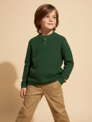 Sinsay - Bawełniany sweter - zielony