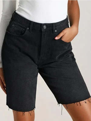 Sinsay - Bermudy jeansowe - czarny