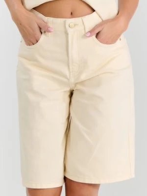Sinsay - Bermudy jeansowe - kremowy
