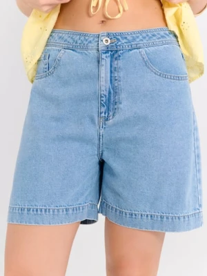 Sinsay - Bermudy jeansowe - niebieski