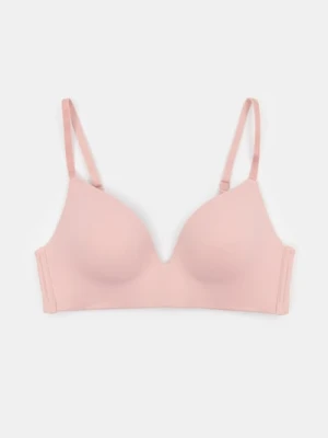 Sinsay - Bezfiszbiniowy biustonosz modelujący z formowanymi miseczkami - różowy