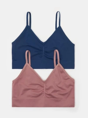 Sinsay - Bezszwowe biustonosze typu top 2 pack - wielobarwny