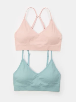 Sinsay - Bezszwowe biustonosze typu top 2 pack - wielobarwny