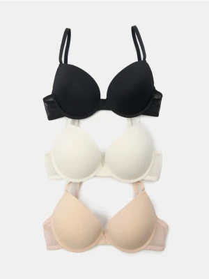 Sinsay - Biustonosz push-up 3 pack - wielobarwny