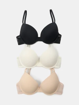 Sinsay - Biustonosz push-up 3 pack - wielobarwny