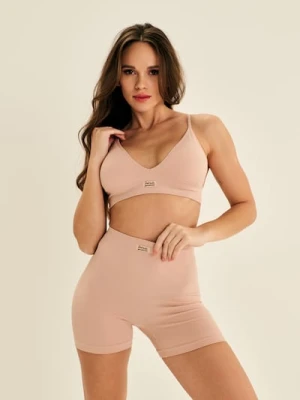 Sinsay - Biustonosz sportowy w prążek - różowy