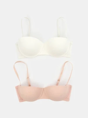 Sinsay - Biustonosze balkonetki 2 pack - wielobarwny