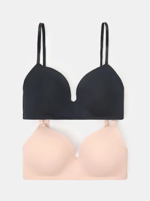 Sinsay - Biustonosze bezszwowe z regulowanymi ramiączkami 2 pack - wielobarwny