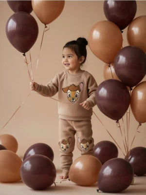 Sinsay - Bluza Bambi - brązowy