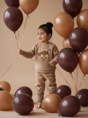 Sinsay - Bluza Bambi - brązowy