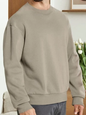 Sinsay - Bluza basic comfort fit - beżowy