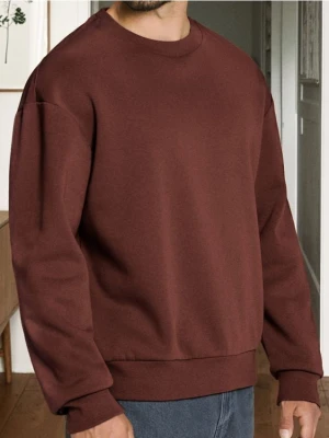 Sinsay - Bluza basic comfort fit - czerwony