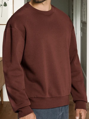 Sinsay - Bluza basic comfort fit - czerwony