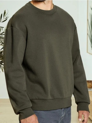 Sinsay - Bluza basic comfort fit - khaki