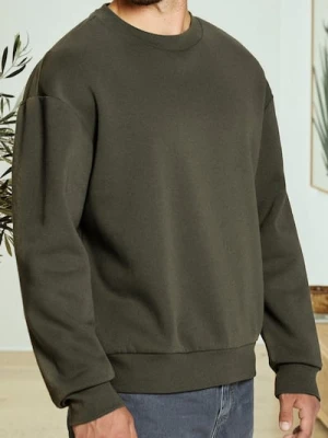 Sinsay - Bluza basic comfort fit - khaki