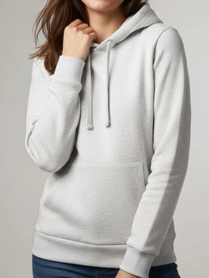 Sinsay - Bluza basic z kapturem - szary