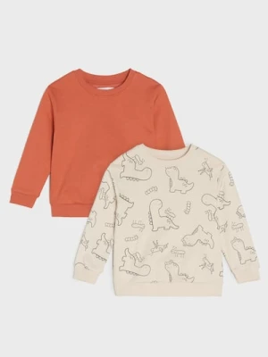 Sinsay - Bluza crewneck 2 pack - czerwony