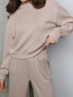 Sinsay - Bluza crewneck basic - beżowy