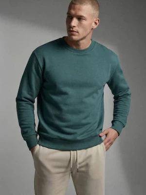 Sinsay - Bluza crewneck basic - ciemny turkus