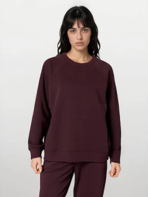 Sinsay - Bluza crewneck basic - czerwony
