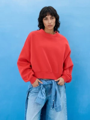Zdjęcie produktu Sinsay - Bluza crewneck basic - czerwony