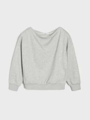 Sinsay - Bluza crewneck basic - szary