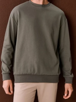 Zdjęcie produktu Sinsay - Bluza crewneck basic - zielony