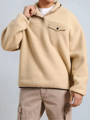 Sinsay - Bluza crewneck - beżowy