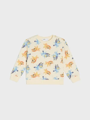 Sinsay - Bluza crewneck Bluey - kremowy