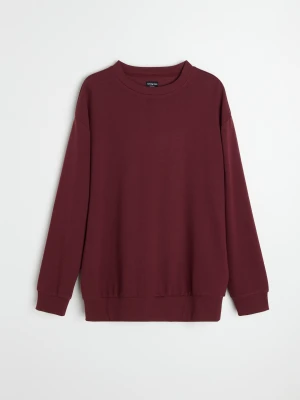 Sinsay - Bluza crewneck - bordowy