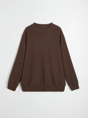 Sinsay - Bluza crewneck - brązowy