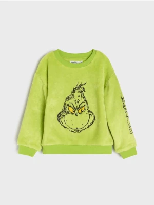 Sinsay - Bluza crewneck Grinch - zielony
