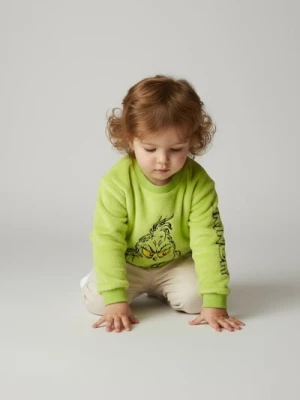 Sinsay - Bluza crewneck Grinch - zielony
